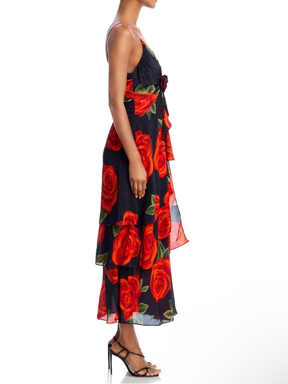 FARM Rio Latin Roses Black Flower Dress - Picture 2 of 5